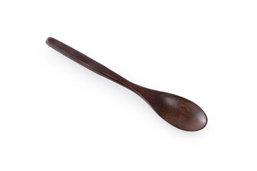 木のスプーン(白背景)　Wooden Spoon on White Background