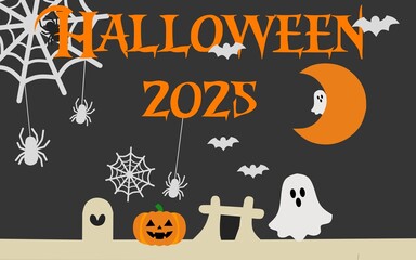 halloween background with pumpkins