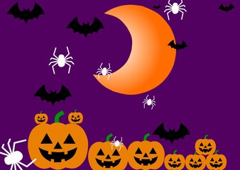 halloween background with bats