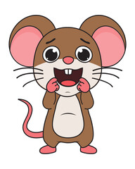 cute mouse animal cartoon illustration
