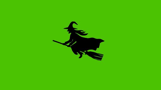 animation of cartoon witcher isolated green. hallowen ornament