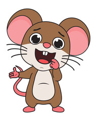 cute mouse animal cartoon illustration