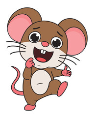 cute mouse animal cartoon illustration