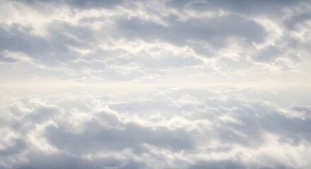 Fototapeta premium Sky with Bright Cloud Cover Under Soft Natural Light for Atmospheric and Inspirational Backgrounds