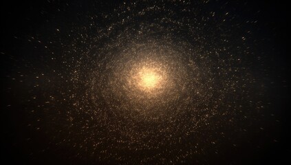 Golden particles swirl around a central light (1)