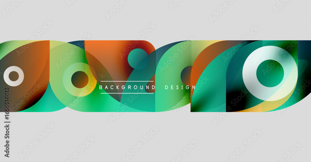 Poster abstract fluid shapes, vibrant colors, modern design elements. smooth gradients create dynamic visua