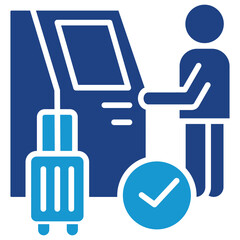 Self Check-In glyph color icon