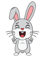 cute rabbit animal cartoon illustration