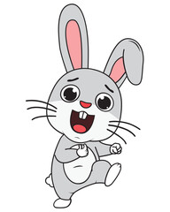 cute rabbit animal cartoon illustration