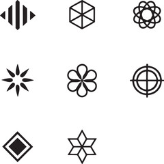 Collection of Minimalist Abstract Concept Icons