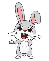 cute rabbit animal cartoon illustration