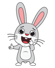 cute rabbit animal cartoon illustration