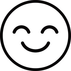 笑顔のアイコン　モノトーン