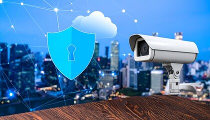 Security camera cityscape