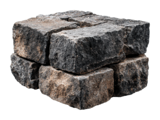 Building blocks for construction projects industrial zone isolated on transparent background, png