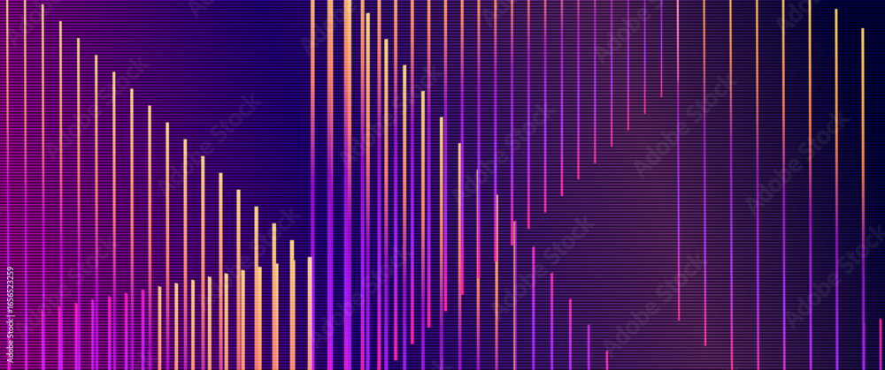 Poster futuristic gradient line banner with tech identity concept