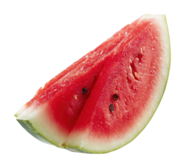 Refreshing watermelon slice kitchen counter food bright isolated on transparent background, png