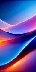 Abstract Waves of Light and Color Flowing Through a Gradient Sky