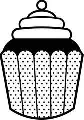 Cupcake Outline Illustration