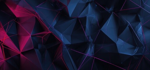 Fototapeta premium Abstract geometric design with vibrant crimson and deep indigo hues