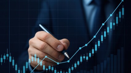 Business growth chart illustration.