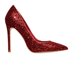 Glamorous high heel shoes fashion boutique product isolated on transparent background, png