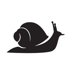 Snail logo icon designs vector illustration with mono isolated shilouette white background color with flat simple modern
