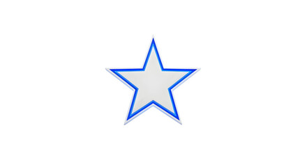 Obraz premium USA flag star icon with glowing edges, isolated on white background