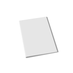 Closed Clear Slim A4 Or A5 Notebook With Shadow