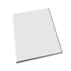 Closed Clear Slim A4 Or A5 Notebook With Shadow