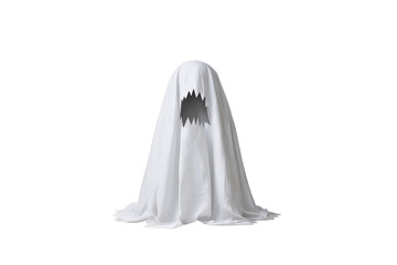 Spooky ghost costume isolated on transparent background