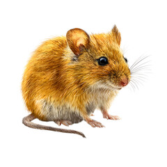 Sierra Madre Forest Mouse (2022) golden-furred rodent, isolated on a transparent background. --v 7.0