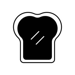 Toast Food Fill Icon: Breakfast and Snack