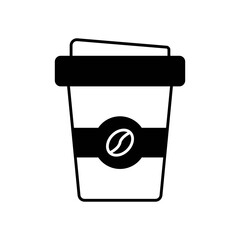 Coffee Drink Fill Icon: Hot Beverage and Morning Drink