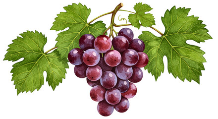 Fototapeta premium Ripe Grapes Botanical Illustration