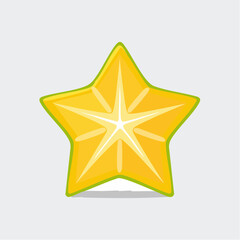 Obraz premium Starfruit Fresh fruit style Bright yellow color Healthy eating concept high quality professional