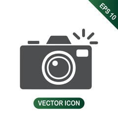 Camera Icon with Flash