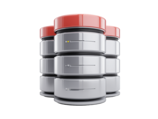 Server Database Icon 3D isolated on transparent background, Clipart png