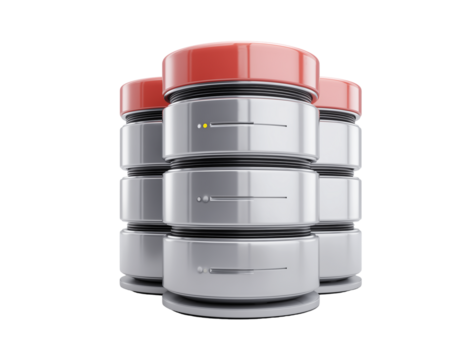  Server Database  Icon 3D isolated on transparent background, Clipart png