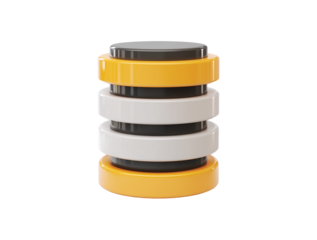  Server Database  Icon 3D isolated on transparent background, Clipart png