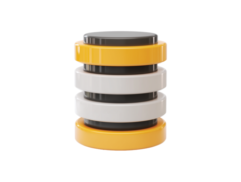  Server Database  Icon 3D isolated on transparent background, Clipart png