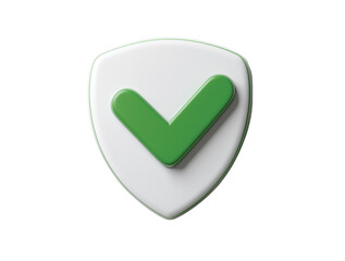 check mark Icon 3D isolated on transparent background, Clipart png