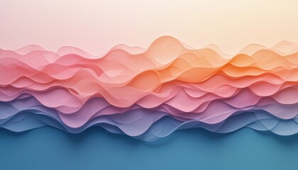 A smooth abstract pattern of soft fluid waves