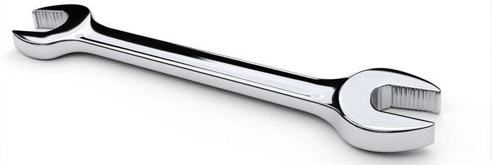 Chrome wrench on white background (1)
