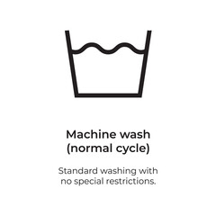 Clothing care icon machine wash normal