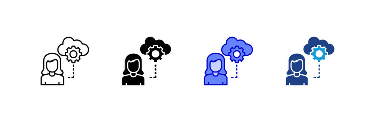 Consumer icon set multiple style collection