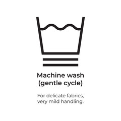 Clothing care icon machine wash gentle