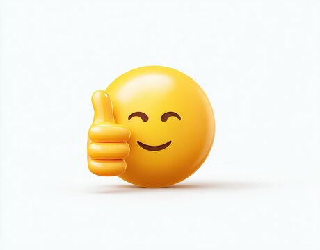 Smiling emoji with thumbs up gesture
