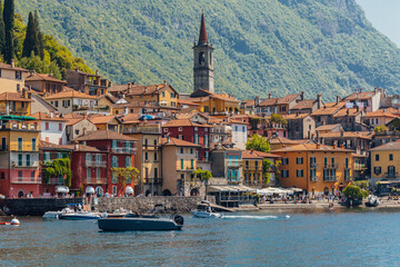 Colorful houses of Varenna on Lake Como, Italy