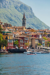Panoramic view of Varenna village on Lake Como, Italy